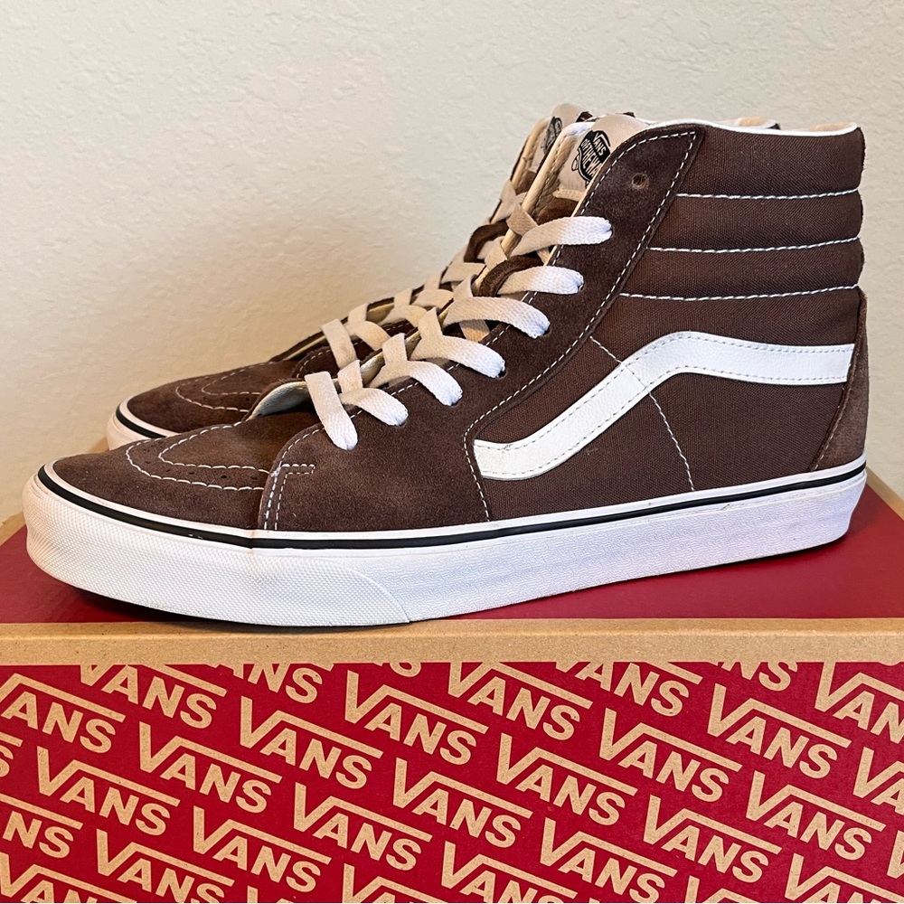 Vans Sk8-Hi Rain Drum/True White Brown Men’s Size 11